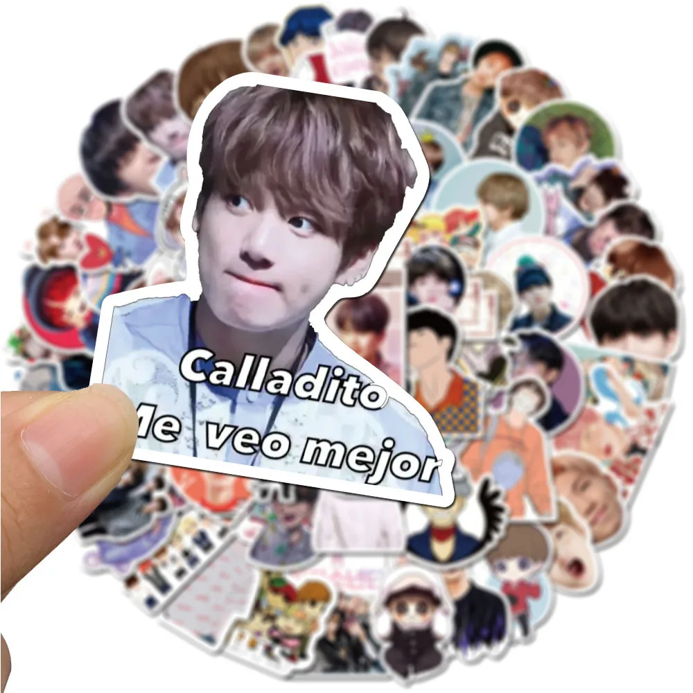 76pcs/pack Kpop Group Korea Singer Cartoon Stickers For Motorcycles Luggage Computer Laptop Gift Car Phone Water bottle Notebook