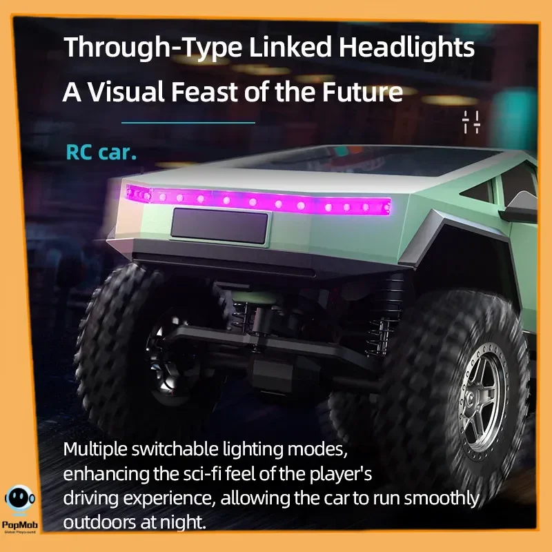 

1:10 Scale 4WD Off-Road RC Car Cyber Style Pickup Truck with Climbing Feature Remote Control Vehicle Toy for Boys