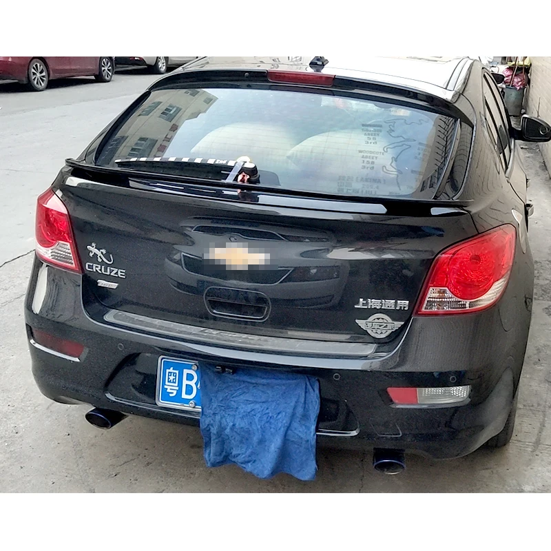 Trunk Spoiler Carbon Surface MT Style Car Refit Accessories Rear Wing For Chevrolet Cruze Hatchback 2013 - 2015