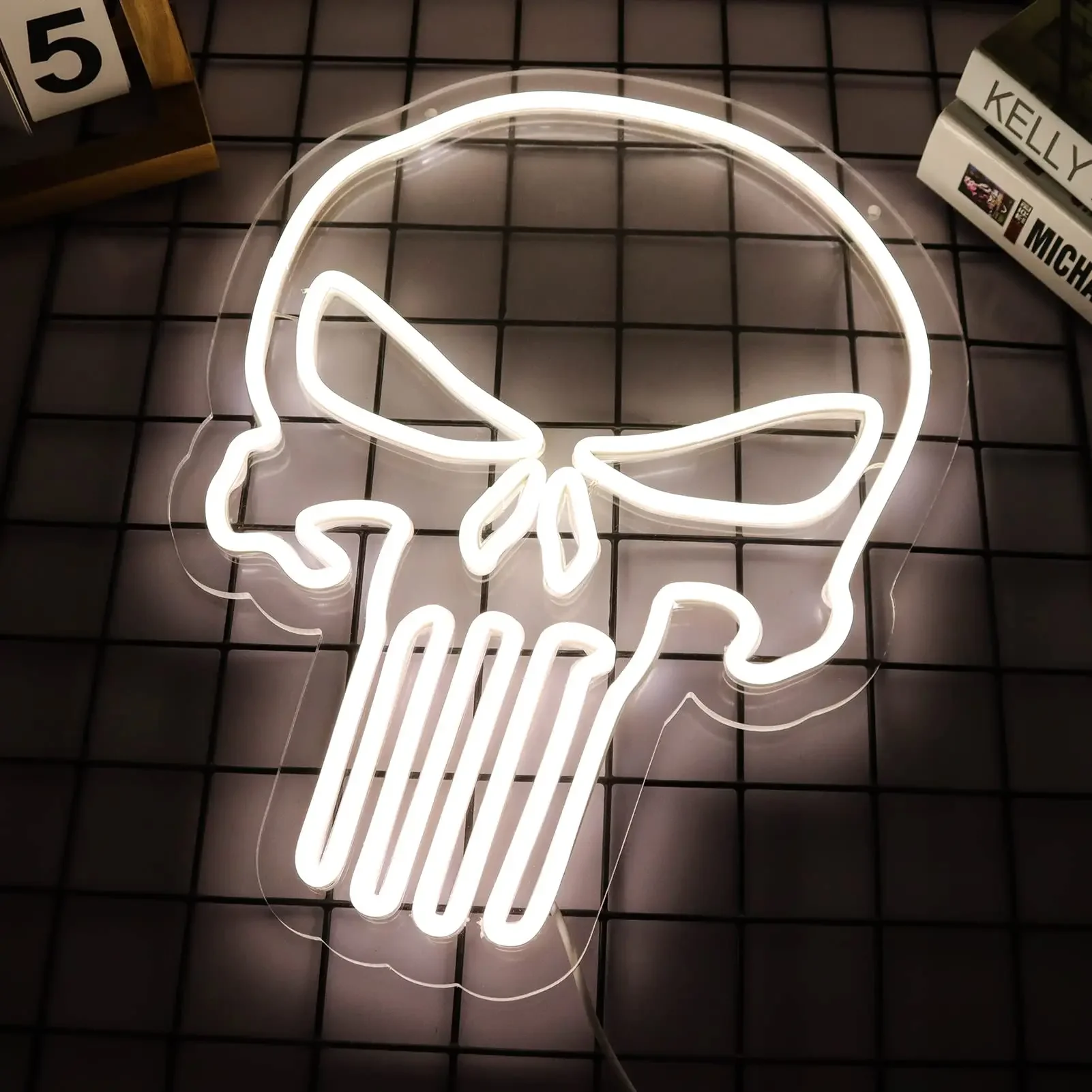 Skull Neon Sign Beer Bar Bedroom Art Neon Light Sign for Home Hotel Pub Cafe Recreation Room Wall Decor Man Cave Neon view 2