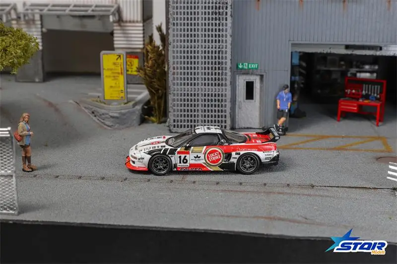 PreSale Star รุ่น 1:64 ปอนด์ NSX NA1 RedWhite No.16 คอลเลกชัน Miniature DieCast รุ่นรถ