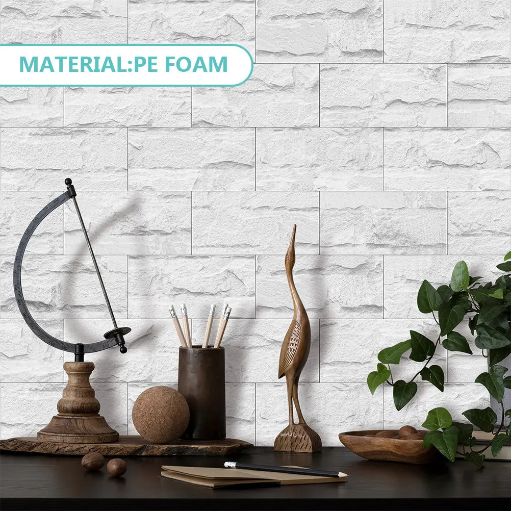 16pcs Self Adhesive Foam Wall Stickers for Kitchen Bathroom Bedroom - Durable Foam Tile Stickers for Home Decor