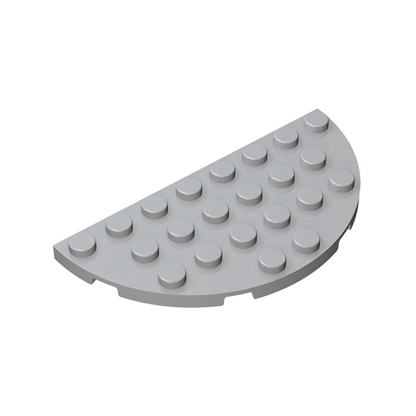 10/20pcs MOC Parts Plate Round Half Corner 4x8 Brick DIY Assmble Building Blocks Particle Toy for Children Compatible with 22888