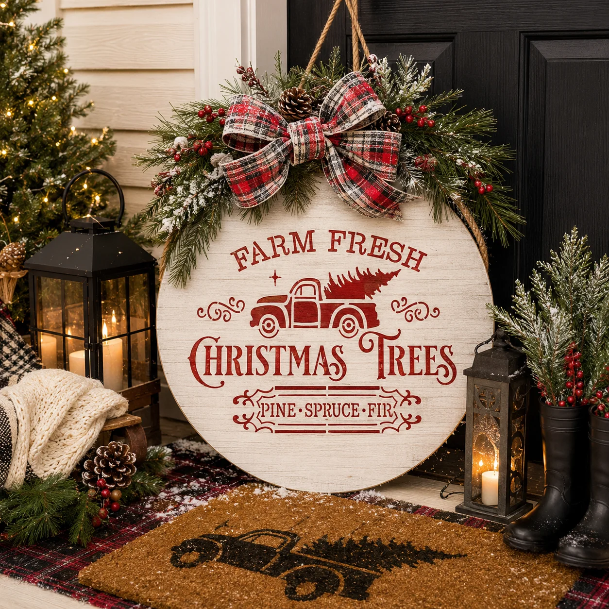 11Pcs Christmas Window Stencils Reusable PET Xmas Farmhouse Painting Templates DIY Wood Sign Wall Glass Scrapbook Holiday Decor