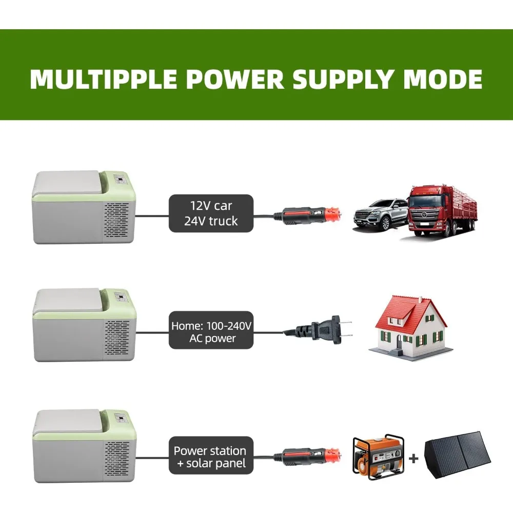 فريزر سيارة محمول 12 فولت، Alpicool C9PT Mini، تبريد سريع سعة 10 لتر، جهد مزدوج (12/24 فولت تيار مستمر، 100-240 فولت تيار متردد) للاستخدام الخارجي #6