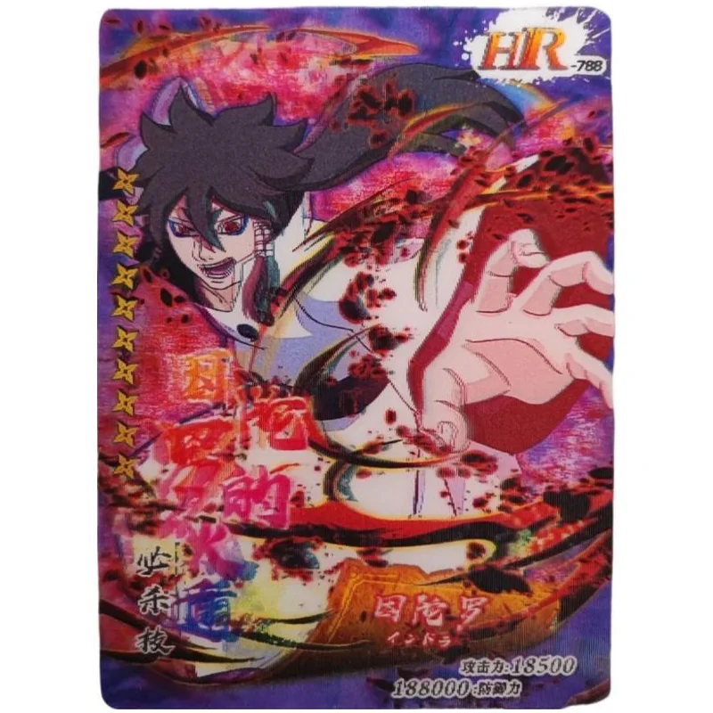 Anime NARUTO Rare HR Refraction Foil Hatake Kakashi Yamanaka Ino Gaara Jiraiya Toys for boys Collectible Cards Birthday Present