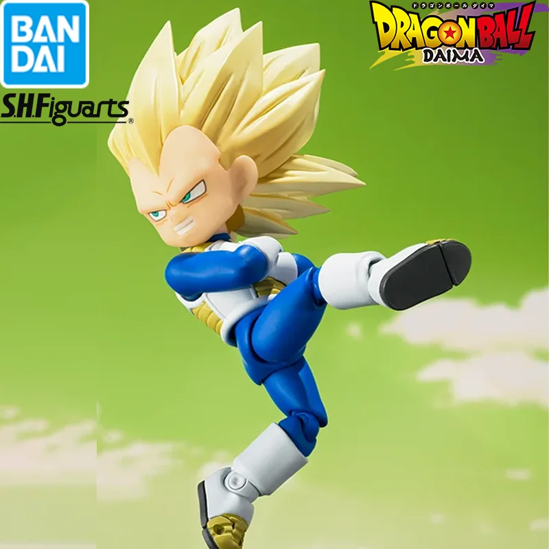 

Оригинальные фигурки Bandai Dragon Ball SHFiguarts Super Saiya Vegeta Mini Daima, аниме, экшн-модель, фигурки Brinquedos, игрушки