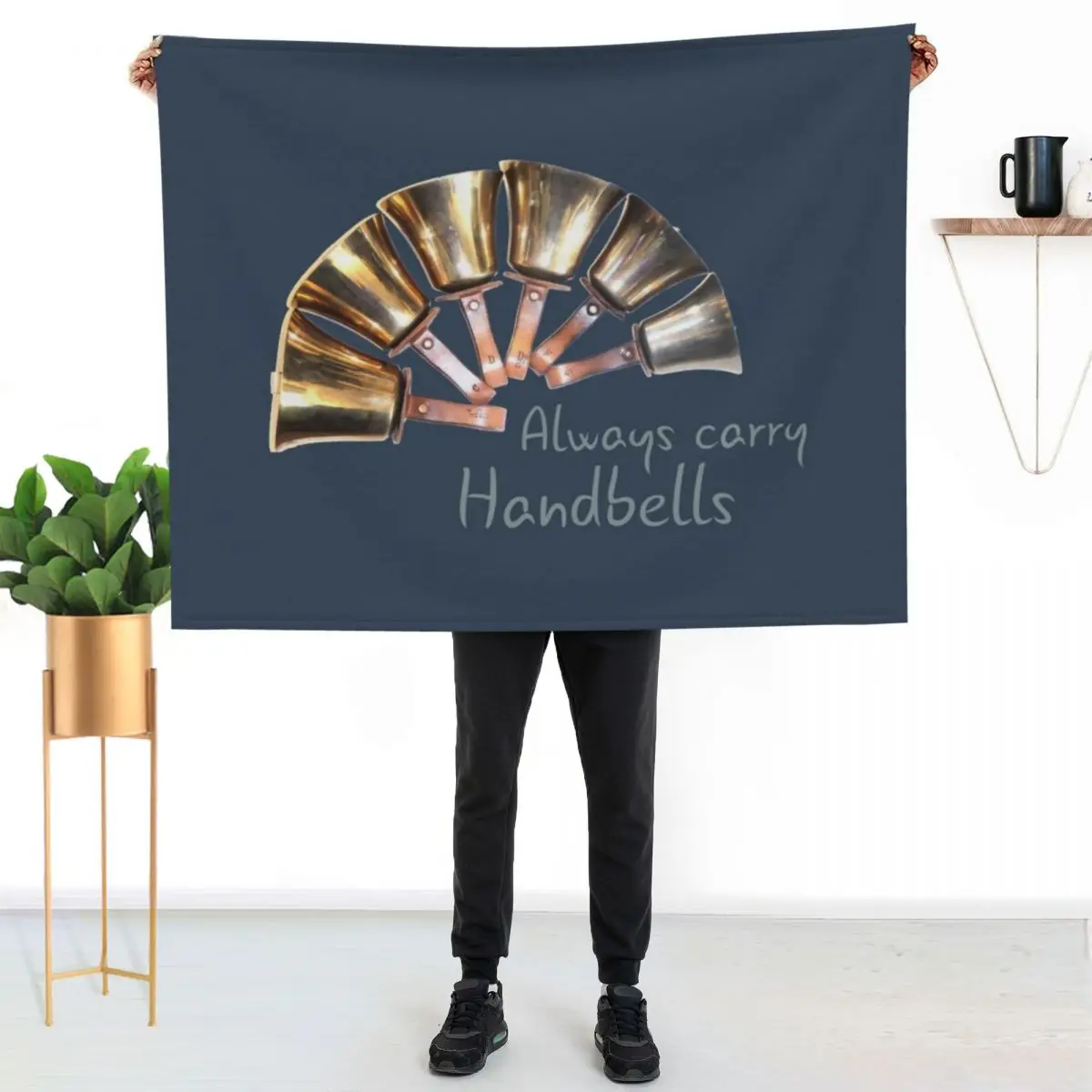 Bell Ringing - ALWAYS CARRY HANDBELLS Throw Blanket Winter beds Stuffeds Blankets For Sofas Sofa Quilt Quilt Loose Blankets