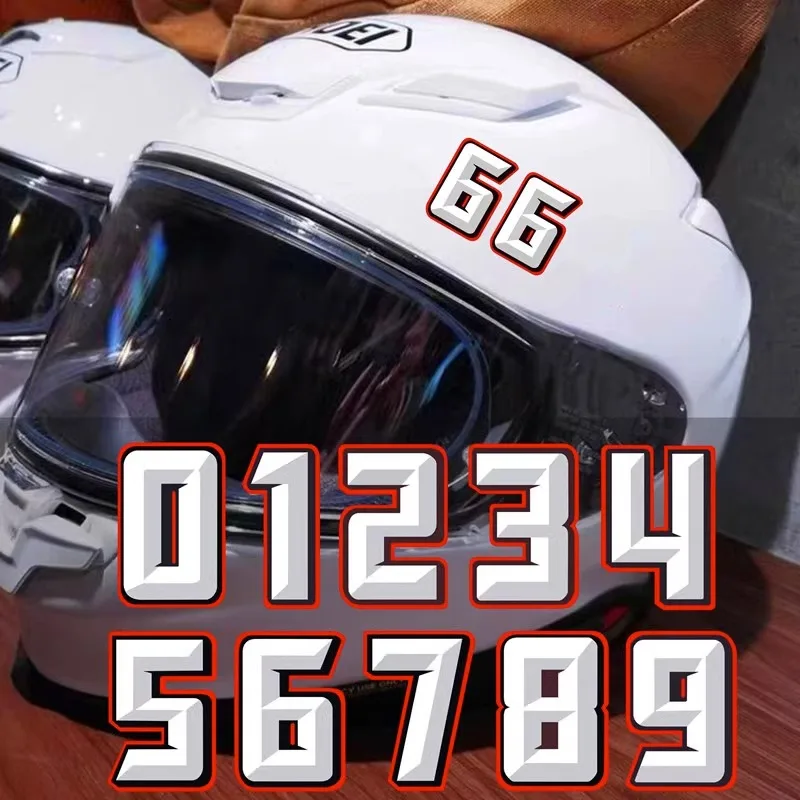 

Racing Number Stickers 0123456789 Electric Motorcycle Helmet Logo Vinyl Decals DIY Motocross Tank Sticker Funny Moto Accessories