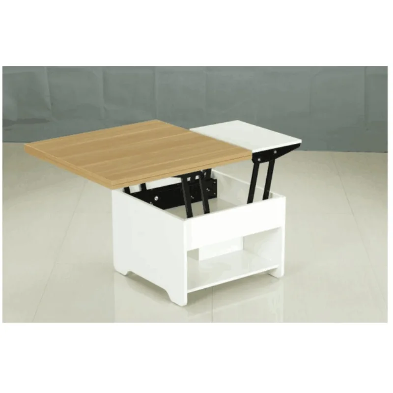 Double folding wooden coffee table