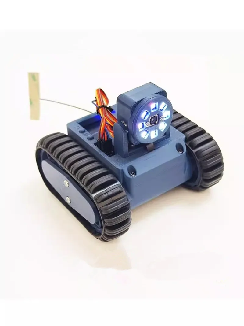 3D Printing Robot Car Wireless Video Trolley Image Transmission Crawler for ESP32 Teaching Reconnaissance Robot Handle RC Tank