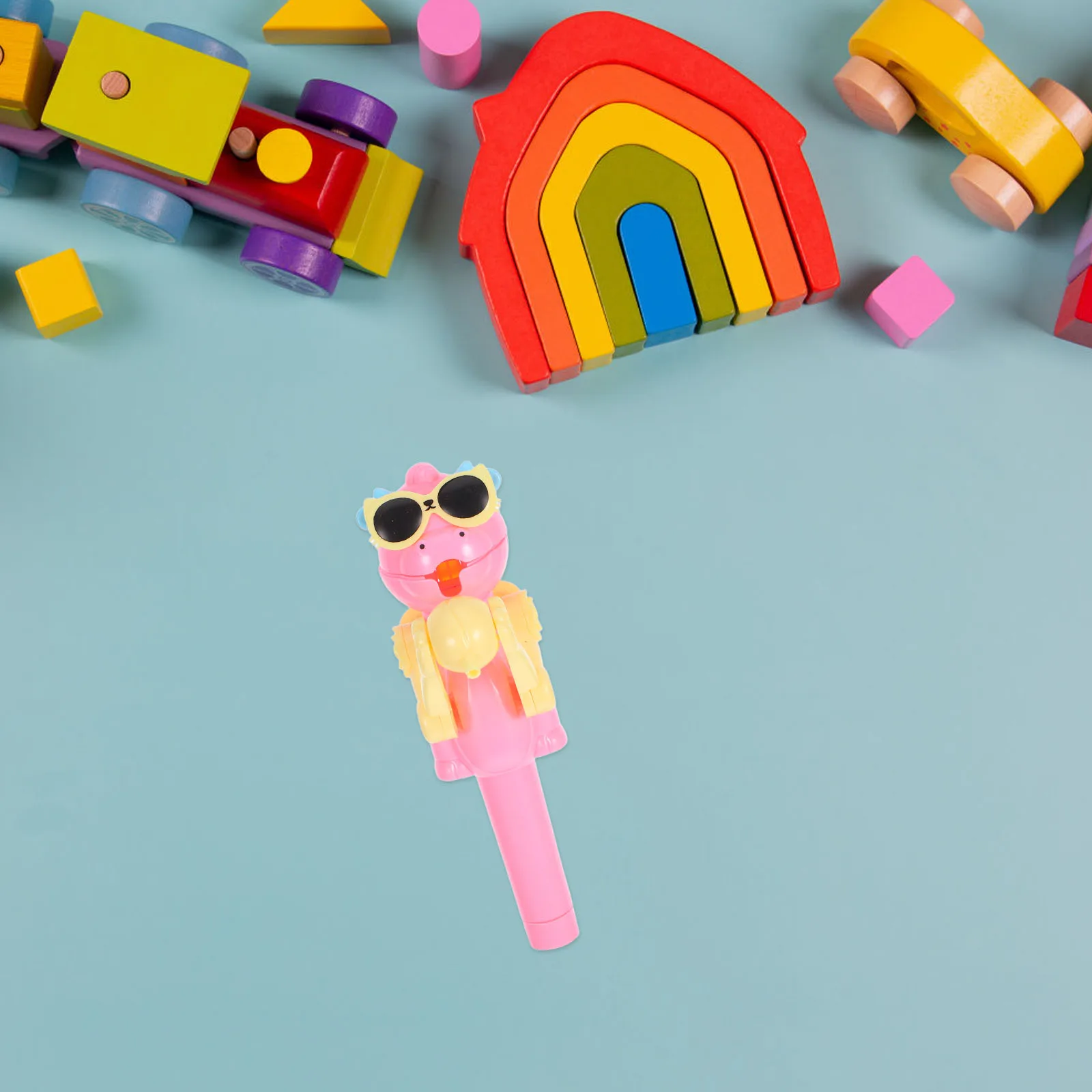 

Dinosaur Robot Pink Lollipop Holder Cute Small Toys Keeper Funny Storage Dinosaur Lollipop Candy Box Good Ingredients No Plastic