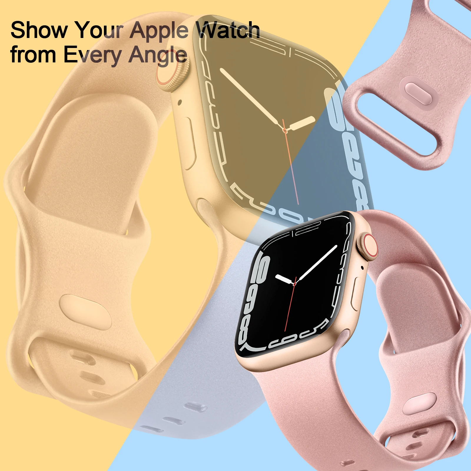 Zachte TPU Horlogeband Voor Apple Watch Band 44Mm 40Mm 45Mm 49Mm 41Mm 38Mm 42Mm Band Voor Iwatch Ultra 8 7 6 5 4 3 2 1 Se Armband