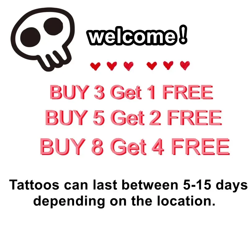 Tatuajes temporales de dibujos animados, monstruo negro, diablo, gato, tatuaje oscuro, arte corporal para brazo, transferencia impermeable, pegatina de tatuaje falso