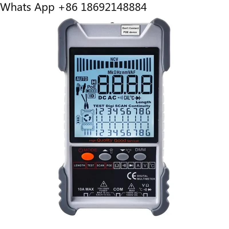 ET616 ET618 Network Seeker Multimeter 2-in-1 for 500 Meters Network Cable Length Measurement