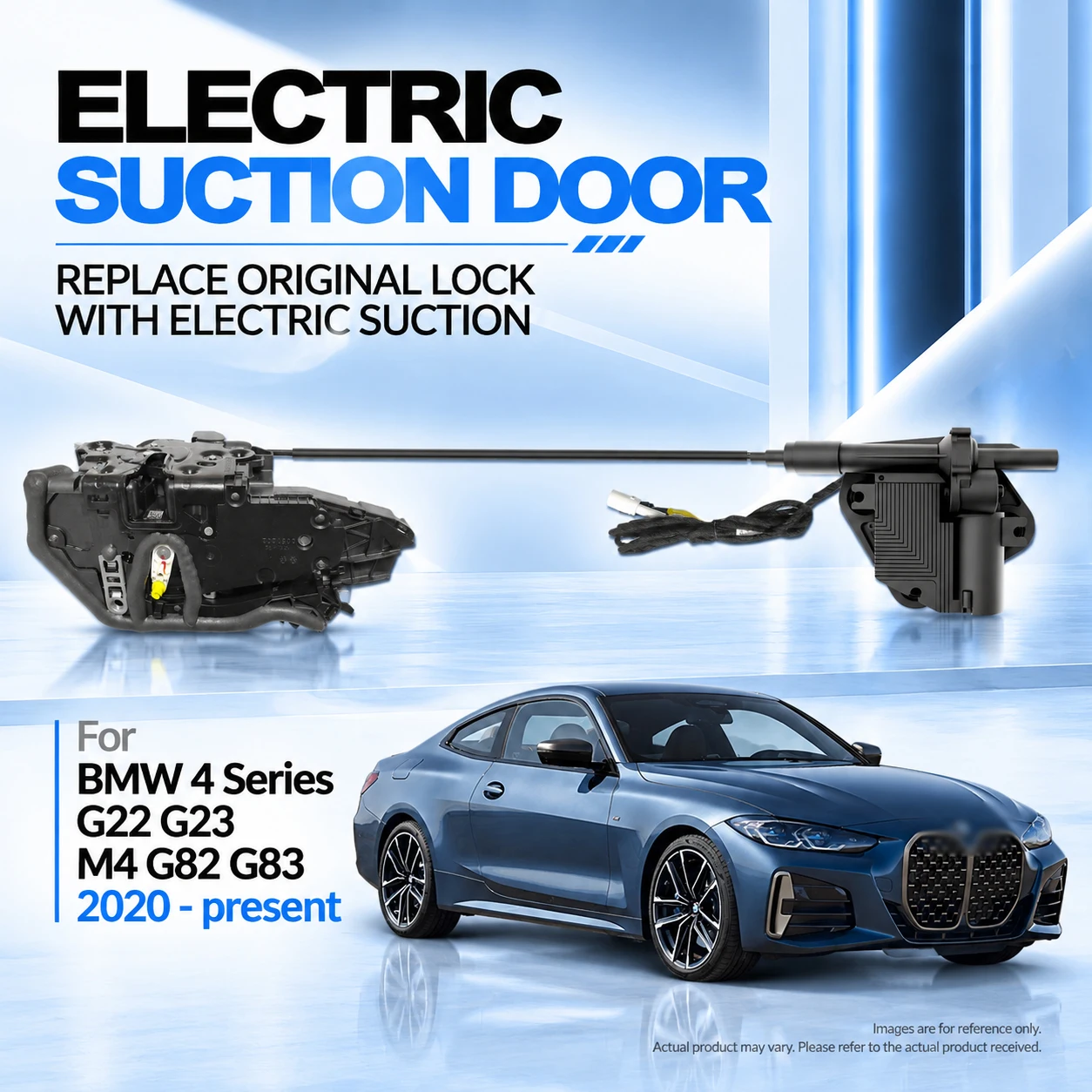 For BMW 4 Series G22 G23 M4 G82 G83 2020+ Car Specific Electric Soft Close Door Lock Replacement Kit Auto Suction Door Upgrade