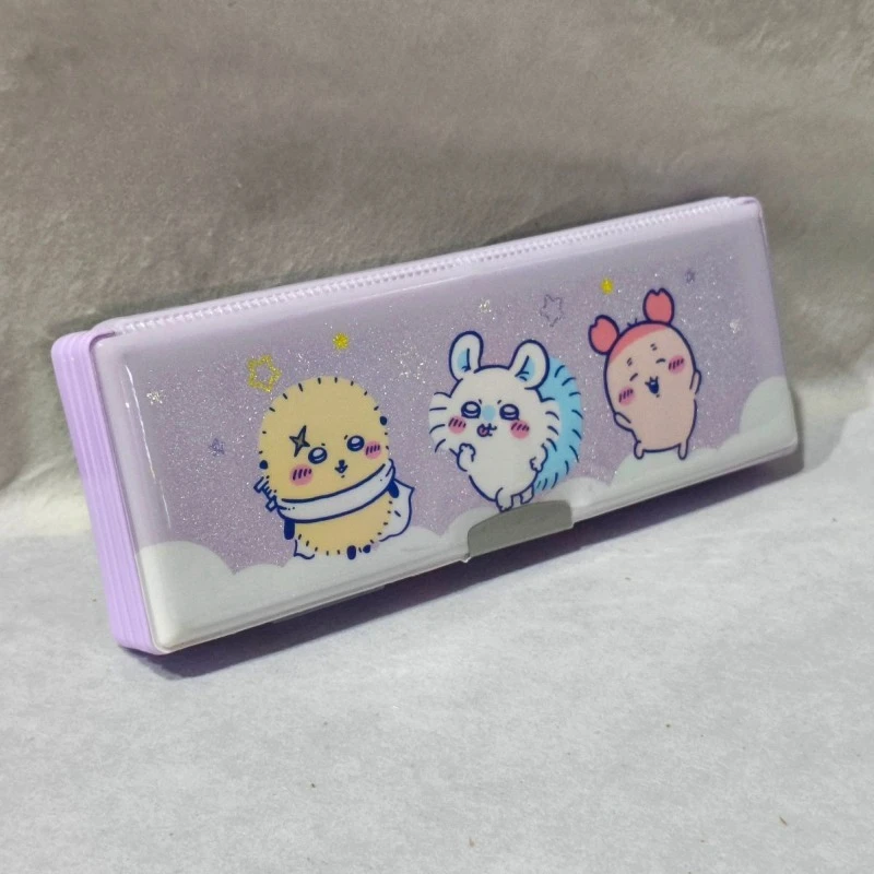 Cute Chiikawa Multi-Functional Double-Sided Pencil Box Large Capacity Cartoon Stationery Case for Primary School Students Grade view 3