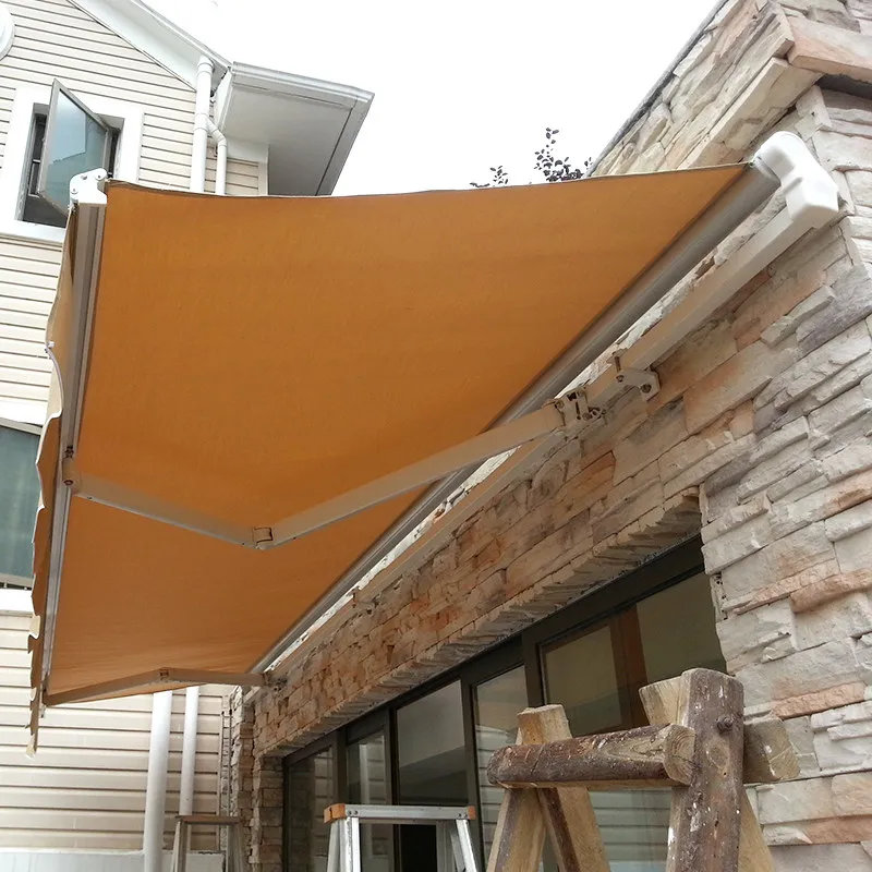 Retractable awning Outdoor balcony Hand crank telescopic tent Rain awning Rain awning Folding parking shed