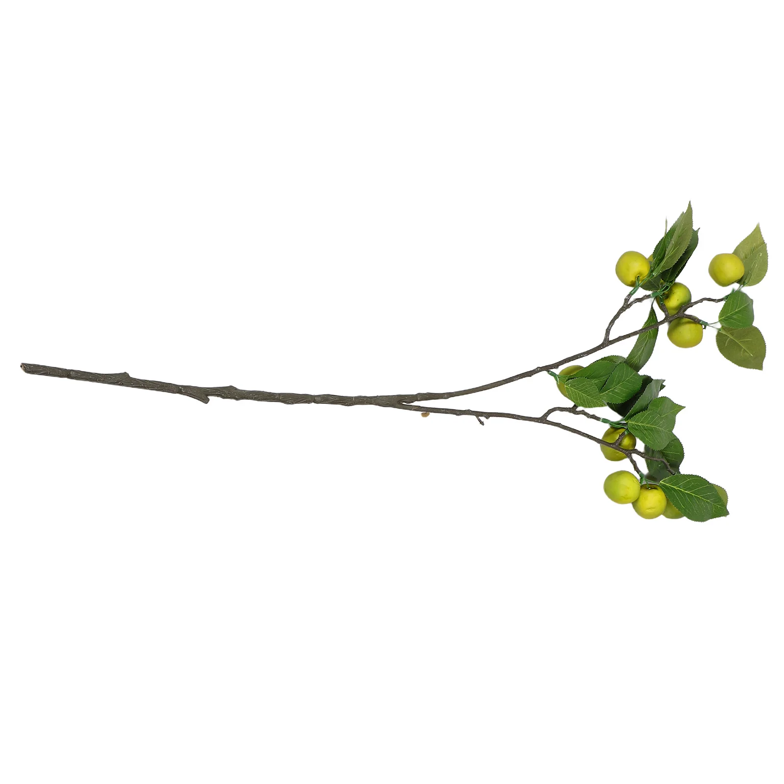 

Faux Plum Branches Artificial Fruit Stems Green Leaves Simulation Decorative Branches Vase Floral Arrangement Home Party Decor