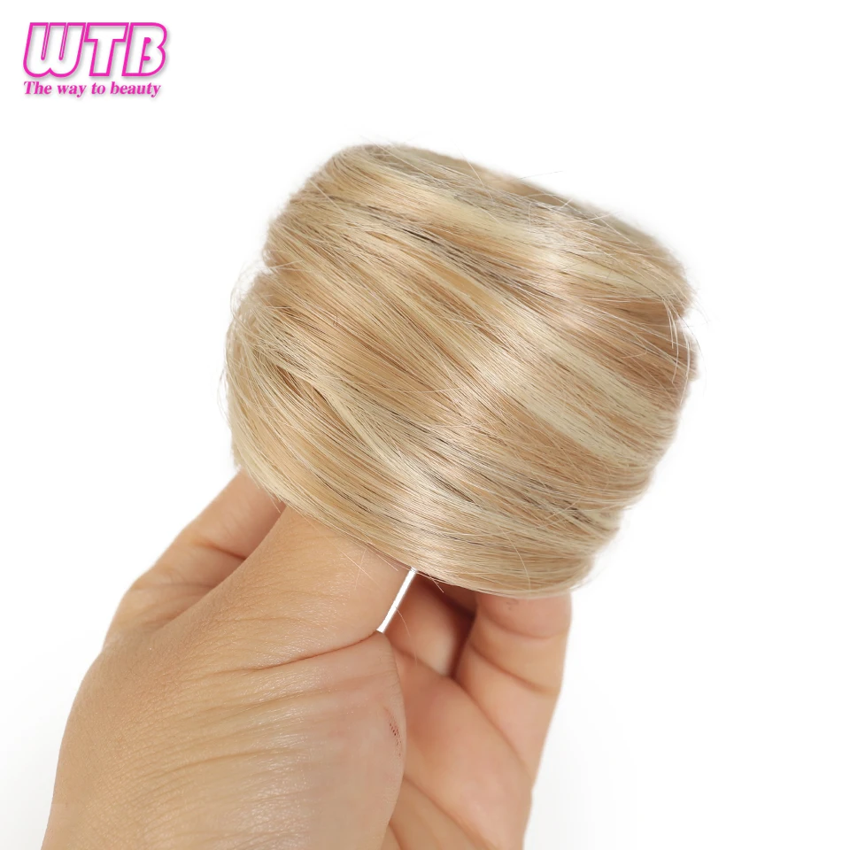 Synthetic Hair Messy Bun Hair Piece Bun Fluffy Elastic Rubber Band Suitable For Women To Wear