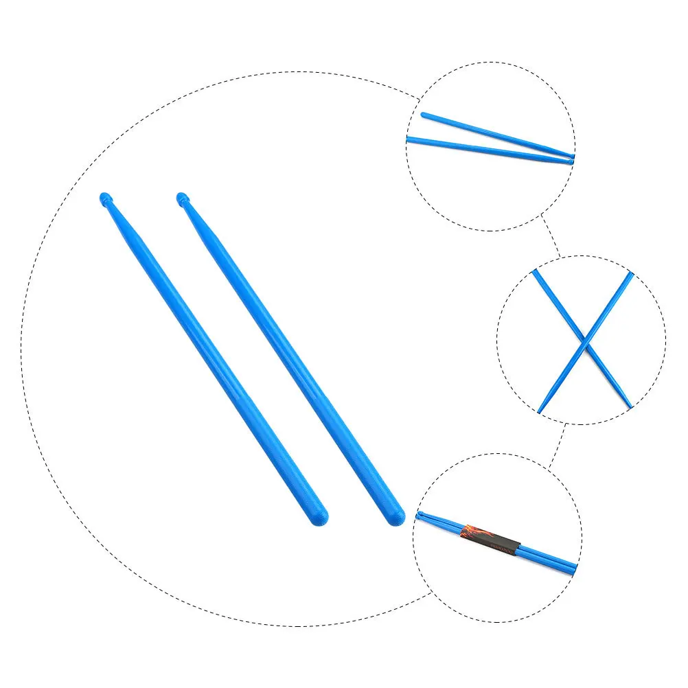 

1 Pair Anti-Slip Drum Sticks Nylon Long Handle For Drum Set Percussion Instruments Stage Performance Practice Beginners Band