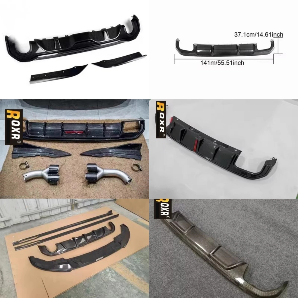 Front Rear Lip assembly for BMW 4 series G26 nre style modified side skirt tail throat dry wet carbon fiber Auto Accessories