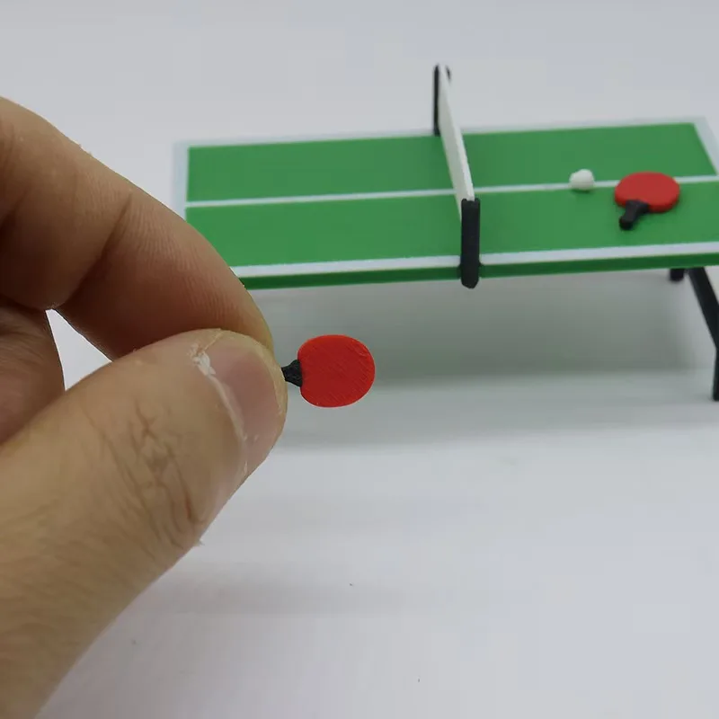 Miniature simulation table tennis table dollhouse accessory, micro model for outdoor and courtyard decoration