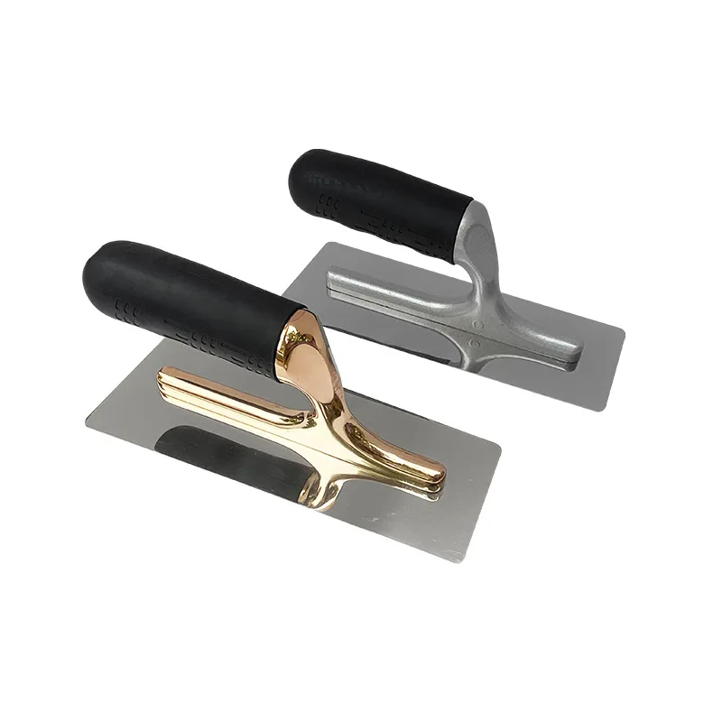 Gold Stainless Steel Plastering Drywall Trowel Plated Diatom Mud Spatula for Wall Construction