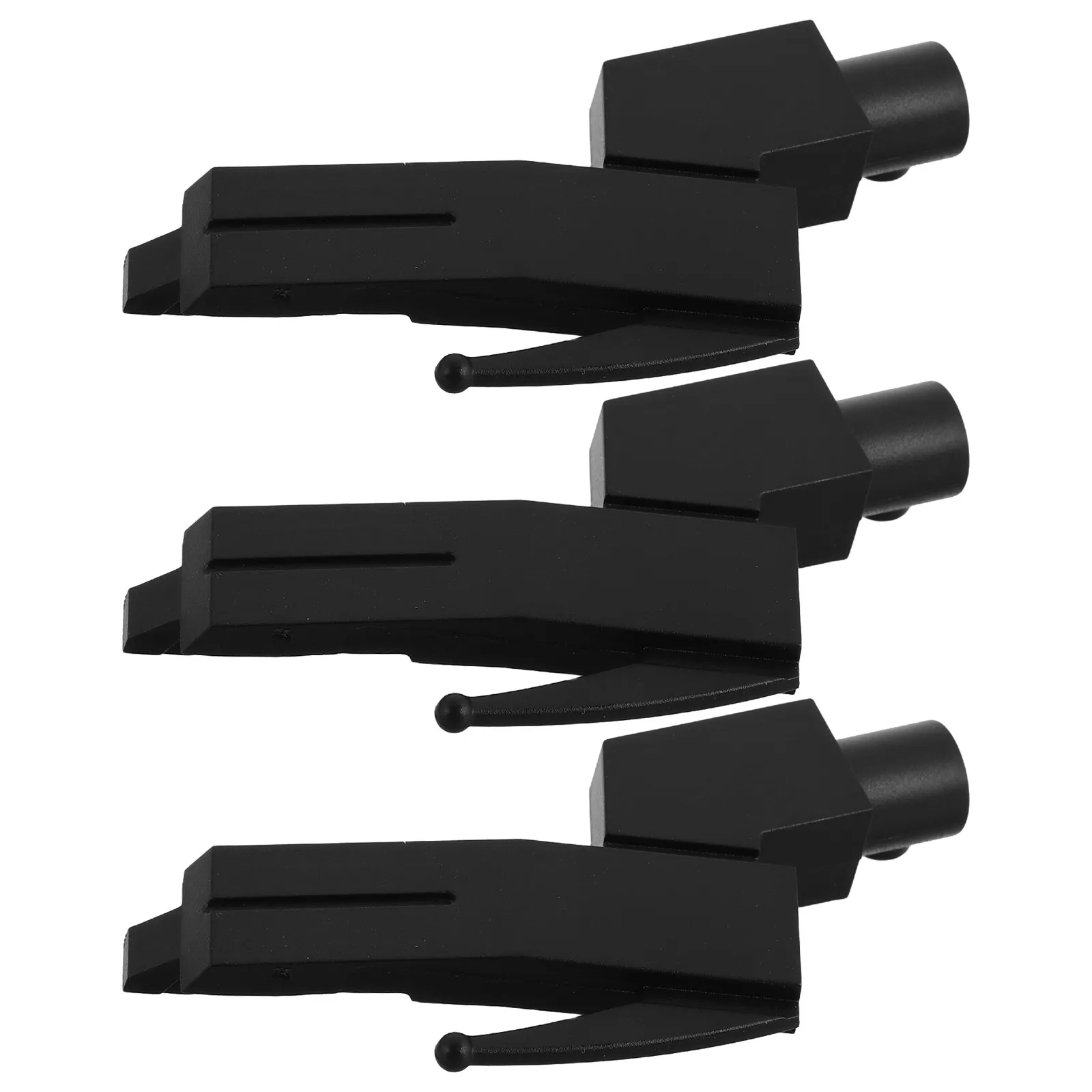3Pcs Phono Cartridge Holder Plastic Black Stable Vibration Reduction Record Player Needle Stand Turntable Stylus Storage