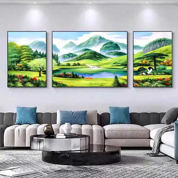 

Landscape atmosphere modern simple decoration sofa background wall canvas painting