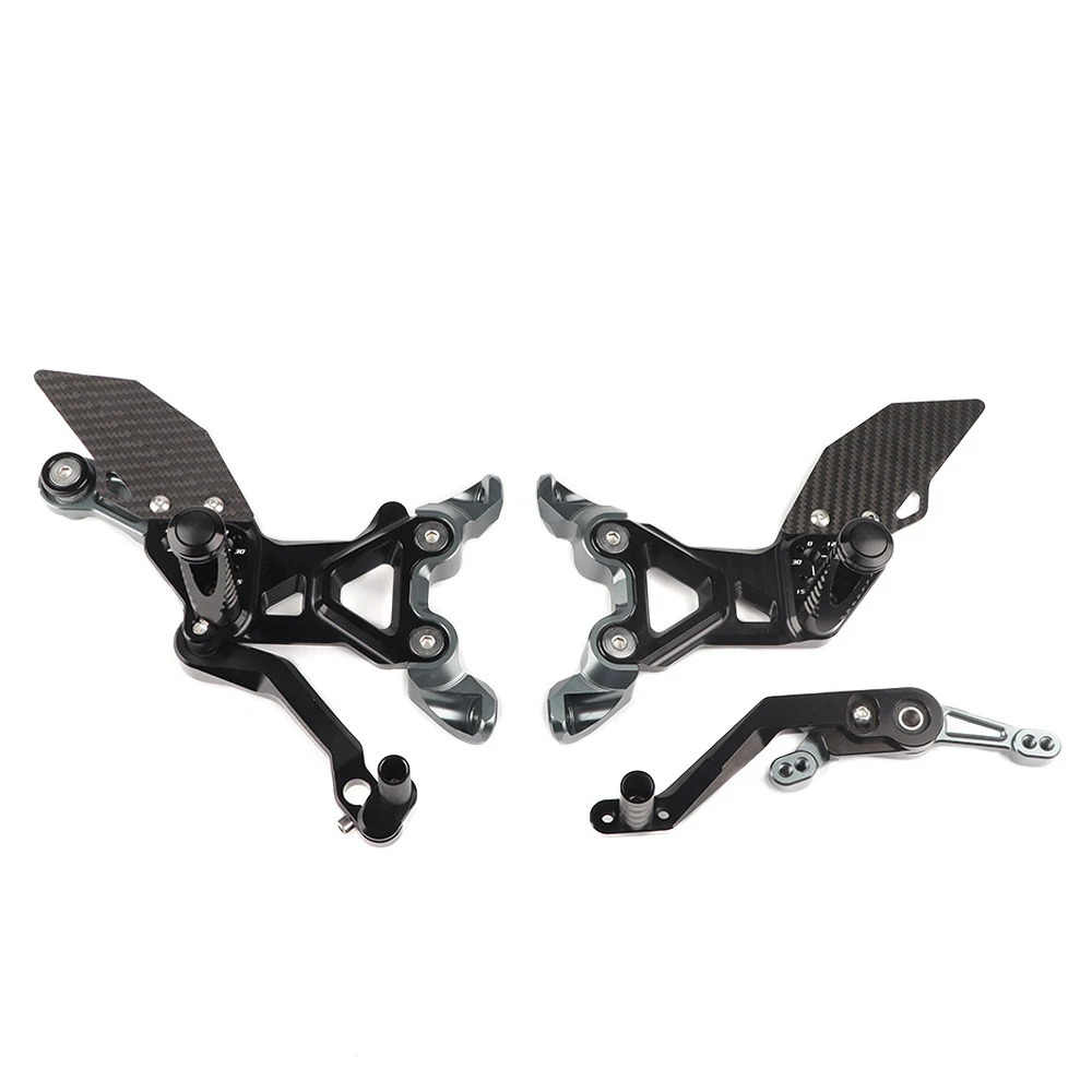 For BMW S1000RR 2019-2023 Footrest Carbon Fiber Adjustable Rear Sets Foot Pegs Rests Rearset Footpeg K67 Motorcycle Accessories