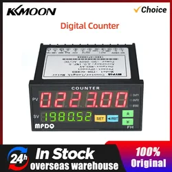 Dual Display Digital Counter 6 Digits FH8-6CRRB Light-emitting Diode 90~265V AC/DC Length Meter with 2 Relay Output and Pulse