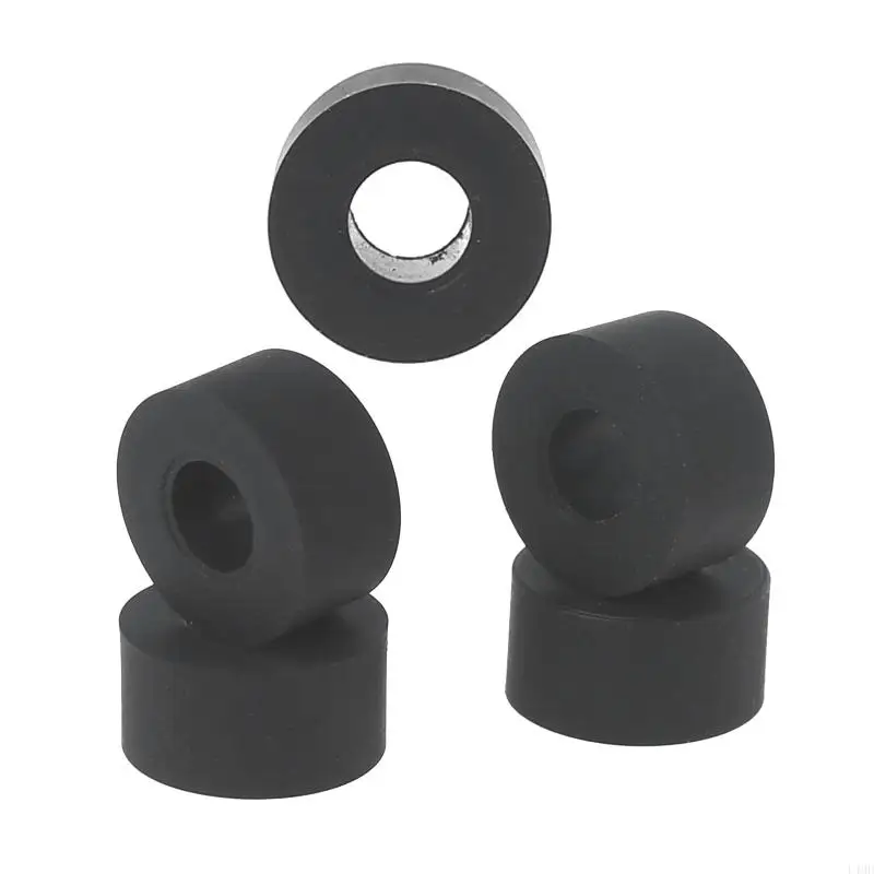 L4MD 5pcs 5.5x2.1x4.5mm Pulley Wheel Low Noise Tape Recorder Rubber Pinch Roller Pressure Cassette Belt Pulley Rubber Coated