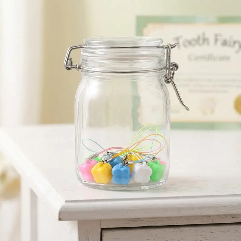 

50Pcs Baby Tooth Box Tooth Shape Milk Teeth Storage Boxes for Baby Growing Memory Organizer Tooth Fairy Gift Kids