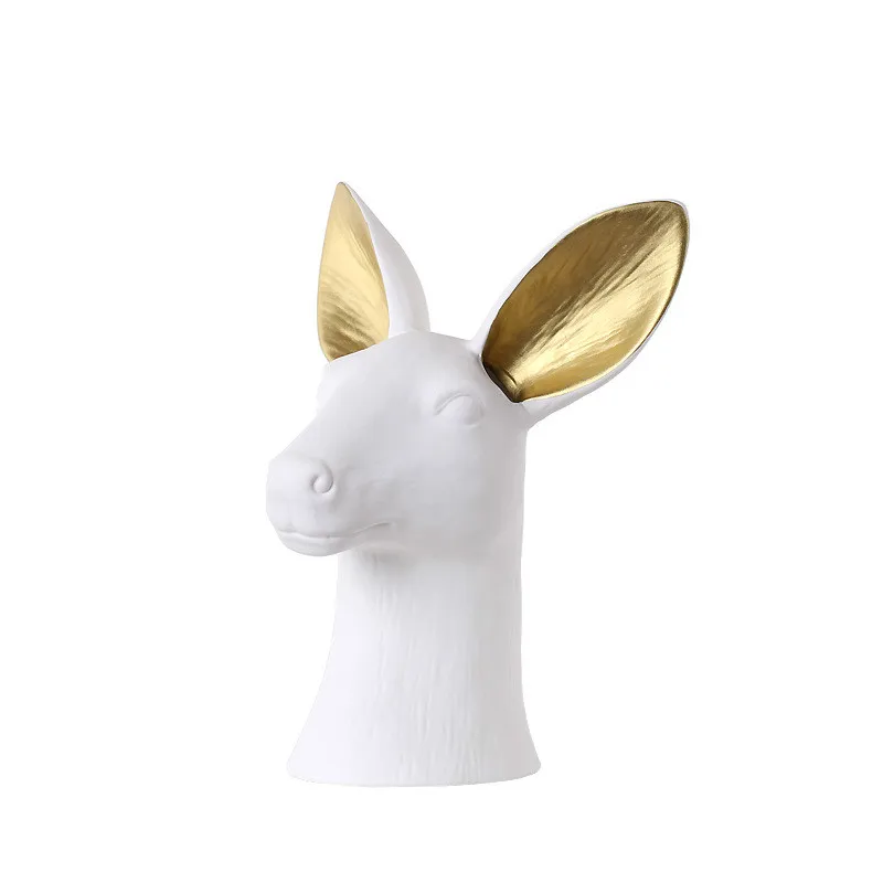 Imagem -05 - Ceramic Deer Statue For Childrens Room Decoration 3d Animal Home Accessories Living Desktop