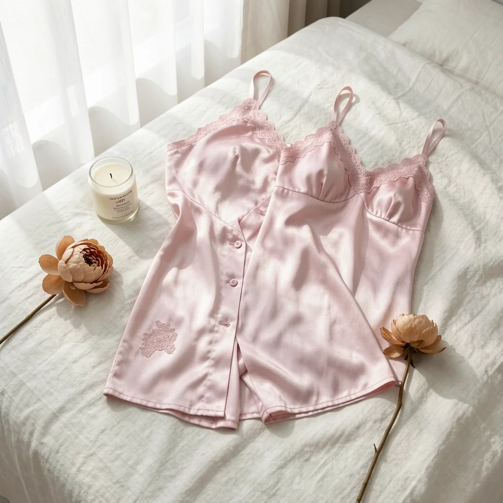 Sleepwear Gown V-Neck Cami Nighties Satin Pajamas 5pcs Set Silk Robe Set For Nightdress Ladies Sleepwear Home Wear
