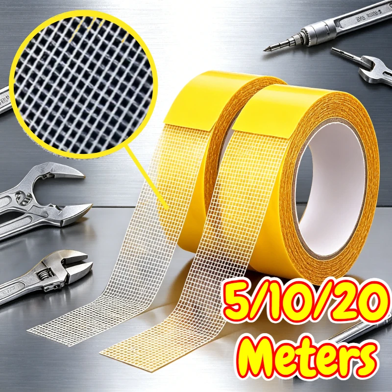 Super Traceless Carpet Adhesive Double Sided Cloth Base Tape with Strong Fixation High Viscosity for Waterproof Translucent Mesh
