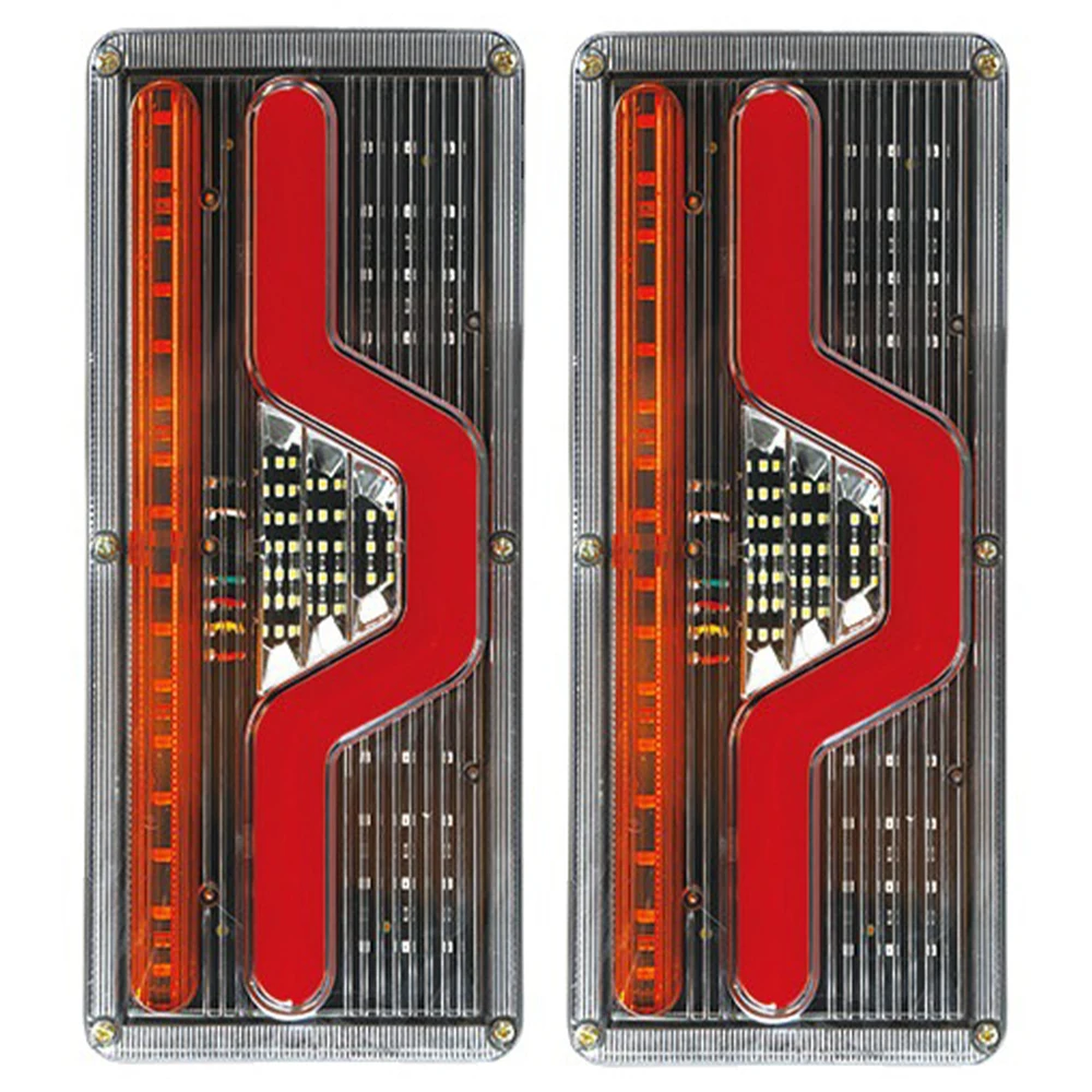 

2pcs 24V Truck LED Rear Tail Light Trailer Warning Light Taillight Brake Turn Signal for Trailer Caravans UTE Camper Bus Tractor