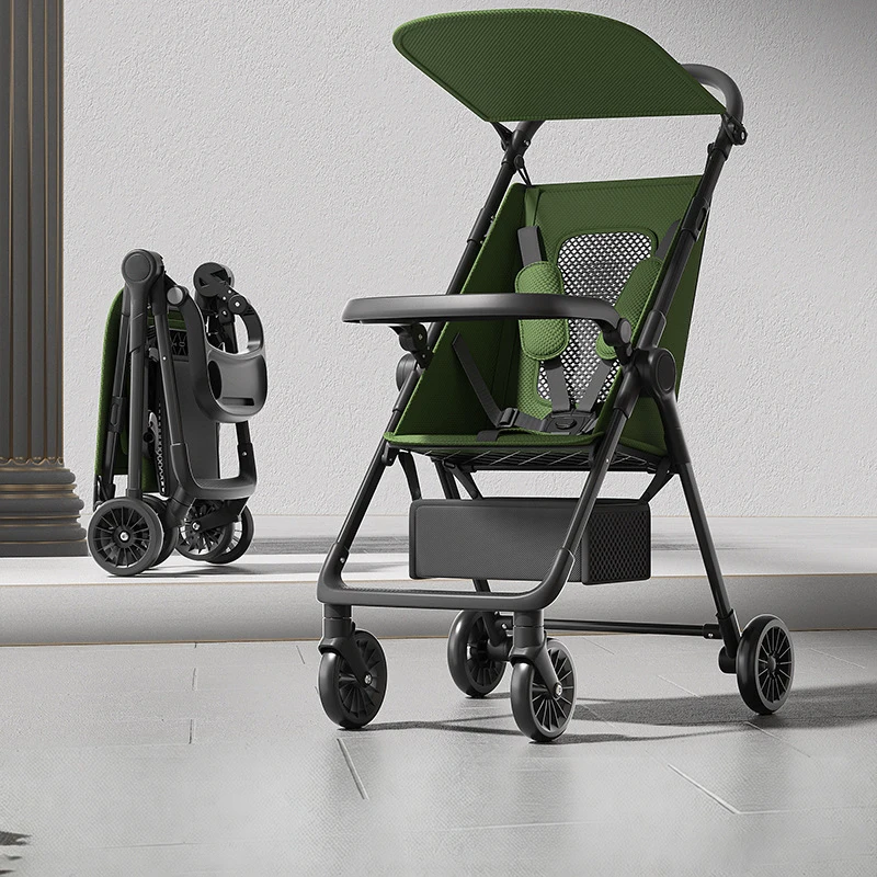 

Портативная и складная детская коляска-трость для путешествий на открытом воздухе с большими карманами