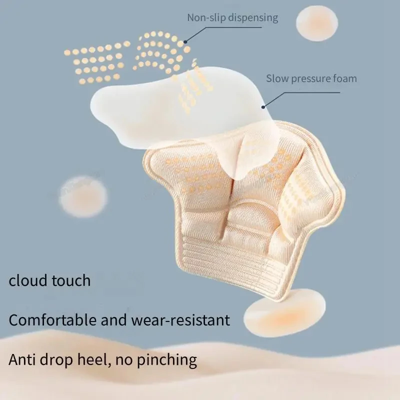 3Pair Heel Protectors Stickers - Anti-Wear Shoe Insole for Women High Heels Loafers Sneakers Size-Adjustable Pain Relief Cushion