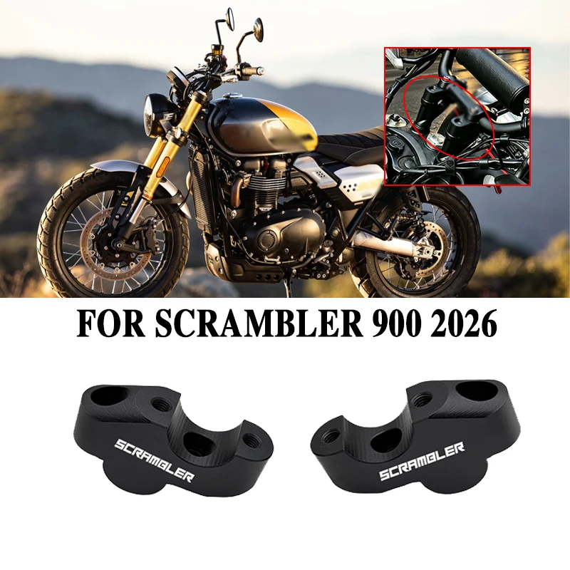 For Scrambler 900 2026- Motorcycle handlebar heightening and rearward shifting handlebar heightening upgraded version