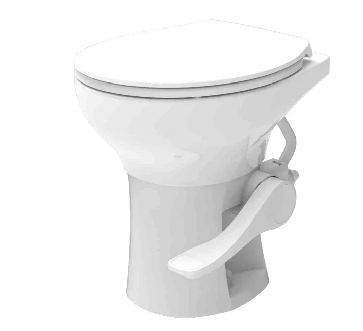 RV Ceramic Toilet RV Camper Toilet Foot-operated caravan Gravity Flush Motorhome  Direct Flush Ceramic Rv