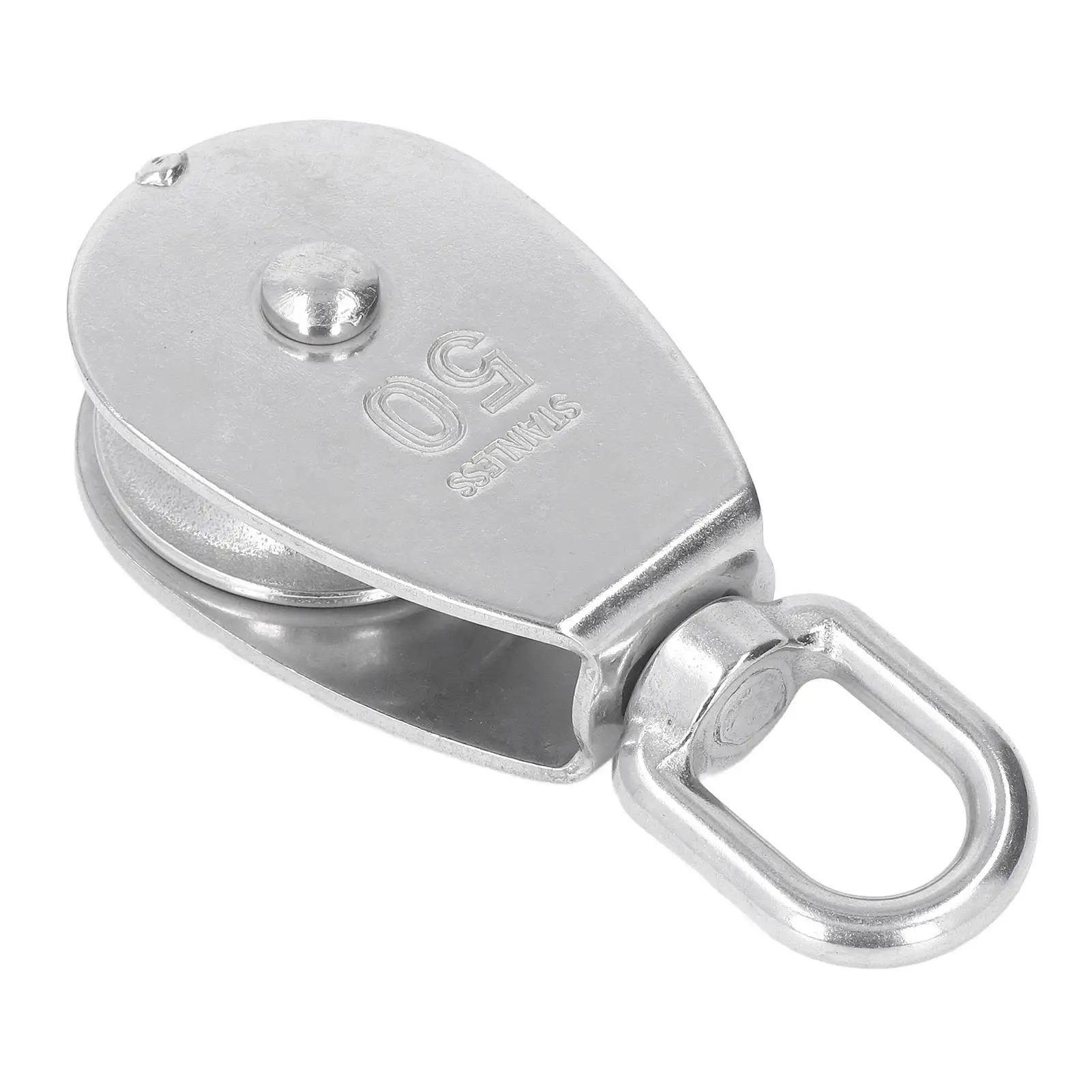 Stainless Steel Single Pulley Block Set Durable Fine Workmanship Wear Resistant Ideal for lifting Heavy Loads