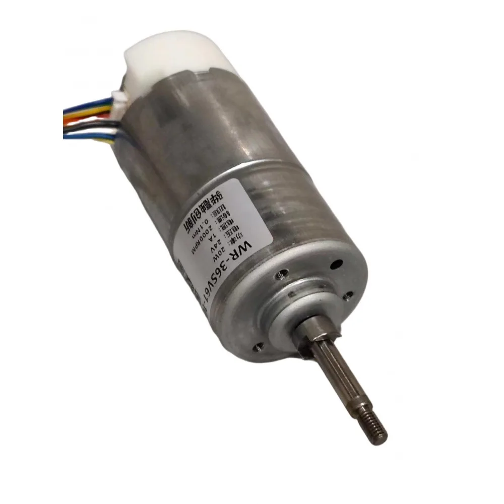 1PCS BLDC DC Brushless Servo Motor 10W 24-48V 2000-4000rpm 3-Phase With Hall Sensor & 1000CPR ABZ Encoder