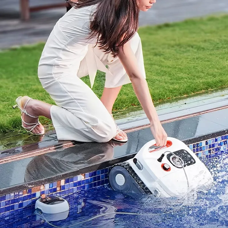 

Wireless Smart Cleaner Cordless Rechargeable Automatic Robotic Vacuum for Inground Swimming Pool Floor Wall Surface Cleaning