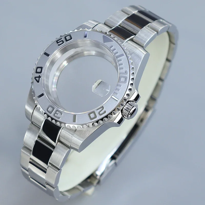 

40MM Stainless Steel Diver Watch Case Sapphire Crystal For NH35 NH36 NH34 8215 Eta2824 Movement Yacht GMT SUB Watch Accessories