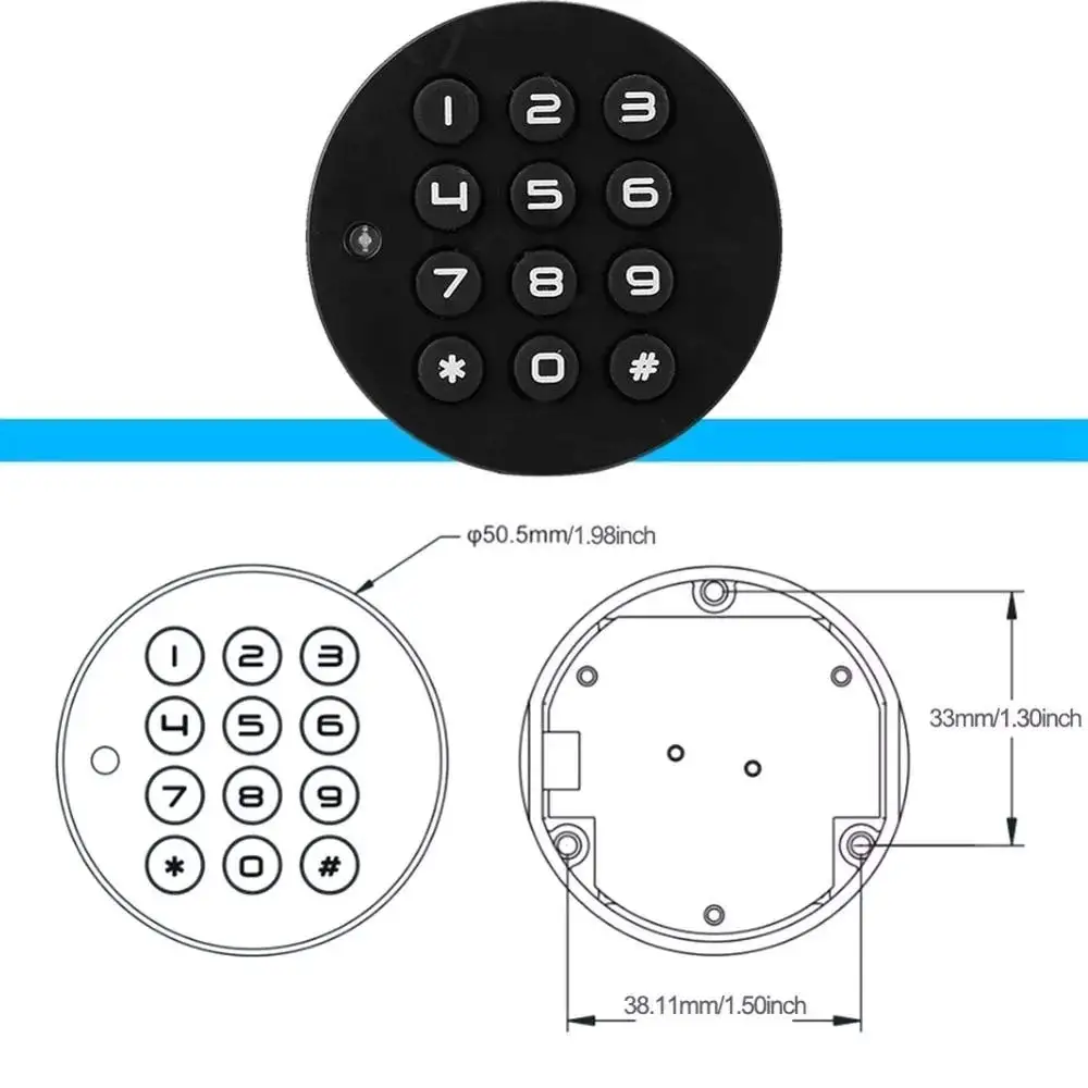 Electronic Cabinet Drawer Lock 4-10 Digits Key Password Lock for Home Mailbox Storage Box Office Furniture Drawer