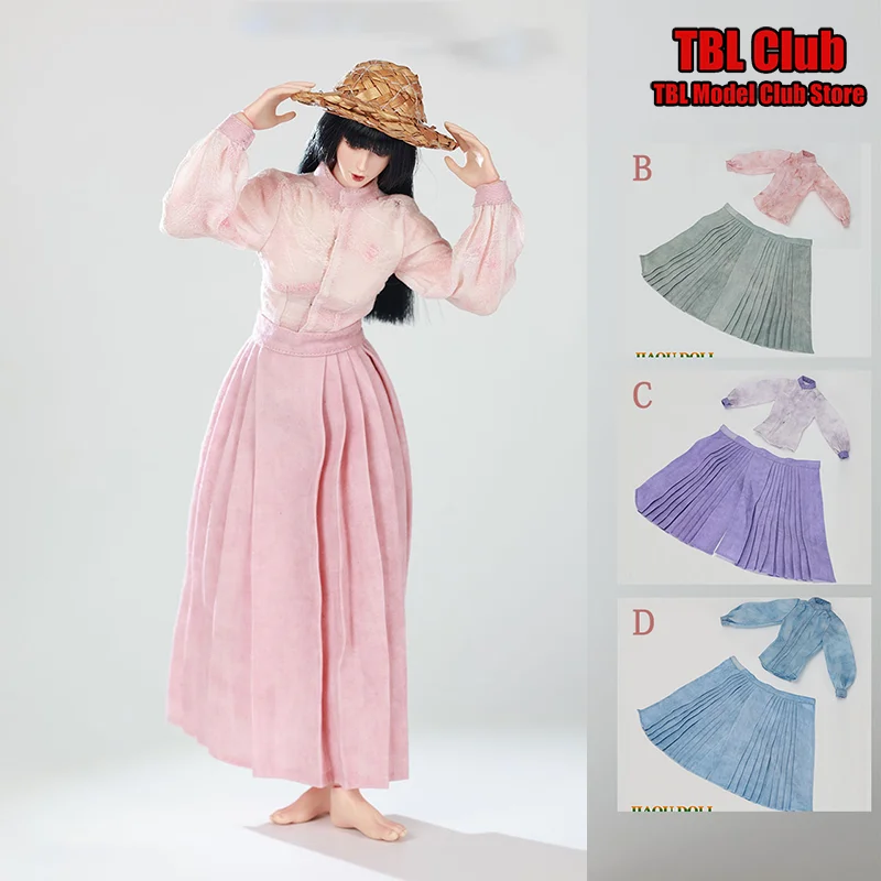 JO25X-11 A/B/C/D 1/6 مقياس النمط الجمهوري Hanfu Ma Mian تنورة الملابس النسائية نسخة محسنة لجندي شخصيات الحركة 12 بوصة #1