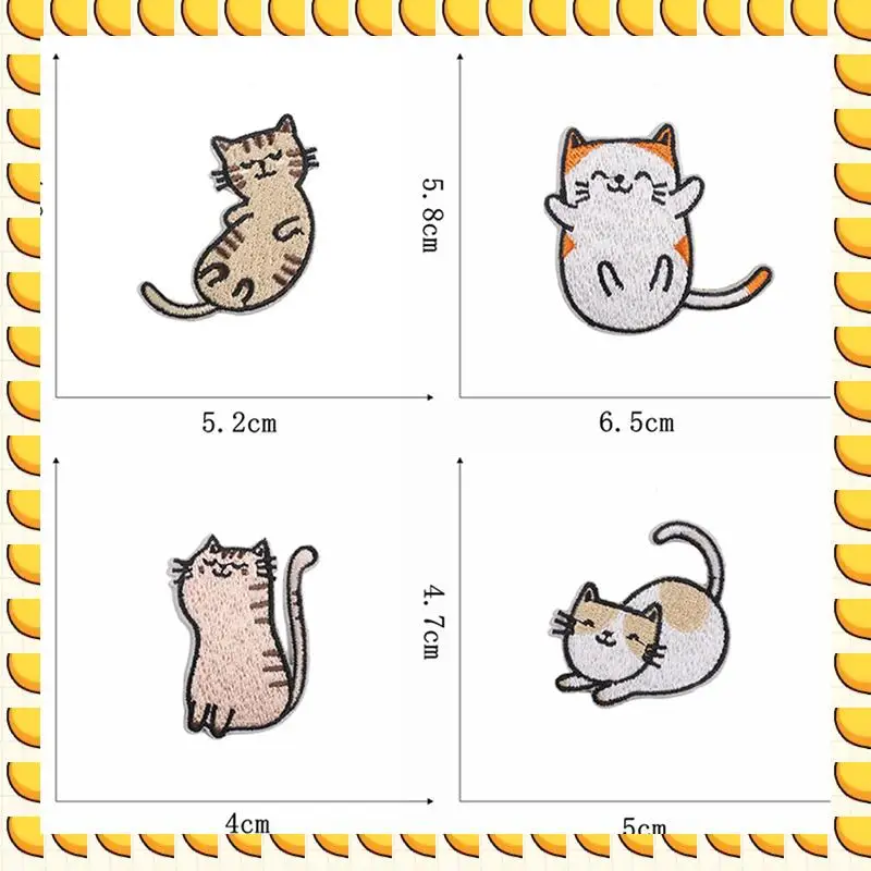 

BAAU вышитые утюгом нашивки, 90 шт. яркие нашивки с вышивкой милого кота для джинсов, курток, швейная аппликация, аксессуары «сделай сам»