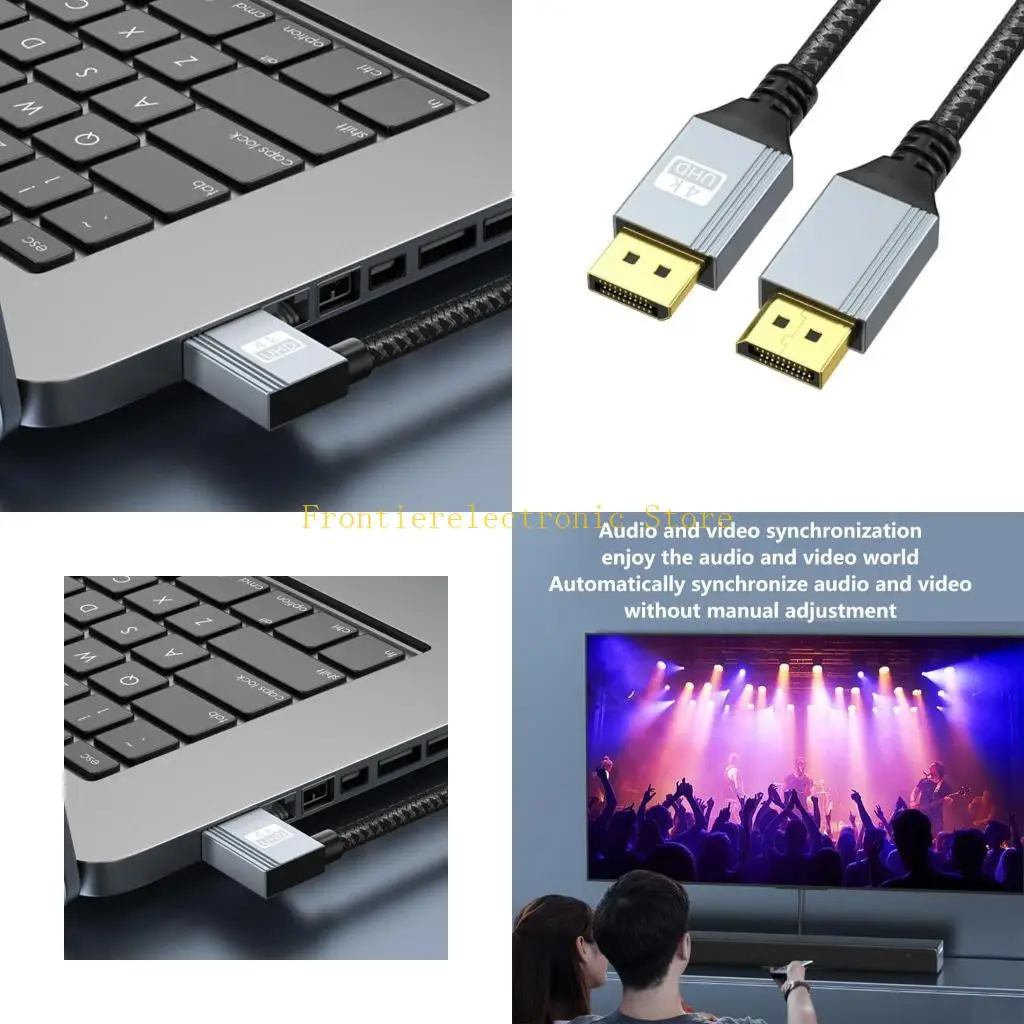G8DB Male Cable DP1.4 Wide Compatibilities Supports 4K 60Hz and 2K 144Hz Clear Visuals And Immersived Sound